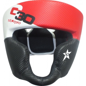 Hoofdbeschermer (head guard) Starpro G30 | zwart-wit-rood